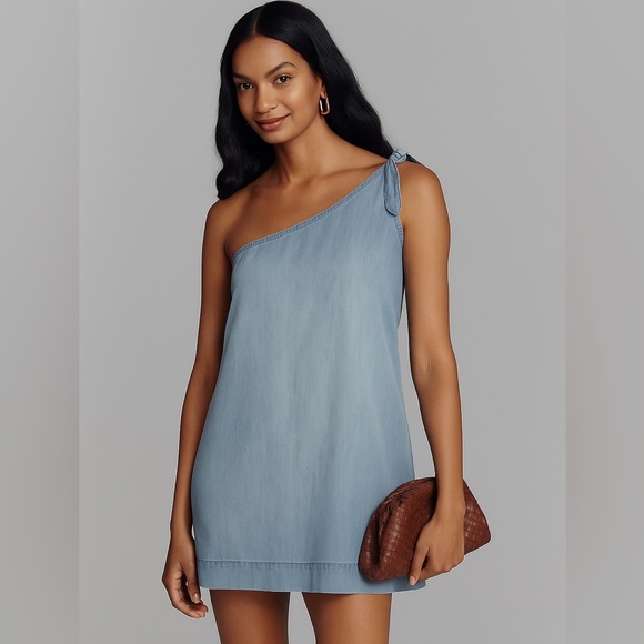 Anthropologie Dresses & Skirts - NWT Anthropologie Cloth & Stone chambray one shoulder dress Size S